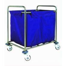 Carrito de Hosptial del acero inoxidable con un bolso de lino (Q-6)